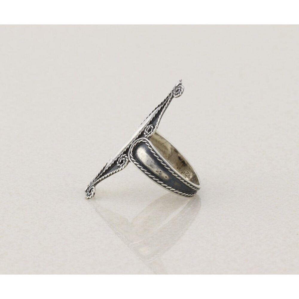 Sterling Silver Ring Swirl Rope Design Size 10 - Picture 6 of 7